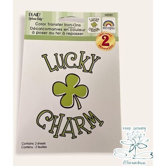 Lucky Charm & Rainbow Iron On Transfer - Picture 1 of 8